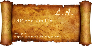 Láncz Attila névjegykártya